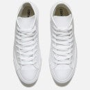 Converse Chuck Taylor All Star Leather Hi-Top Trainers - White Monochrome - UK 4