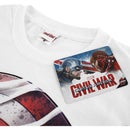 Marvel Men's Captain America Civil War Smoke Shield T-Shirt - White
