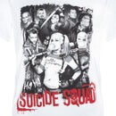 DC Comics Men's Suicide Squad Harley Quinn and Squad T-Shirt - White