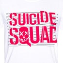 DC Comics Men's Suicide Squad Line Up Logo T-Shirt - White