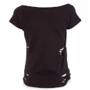 Spiral Women's Ted The Grim 2-in-1 Ripped Top - Black/White