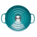 Le Creuset Signature Cast Iron Round Casserole Dish - 28cm - Teal