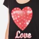 Love Moschino Women's Heart Logo T-Shirt - Black