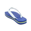 Havaianas Kids' Brasil Logo Flip Flops - Marine Blue