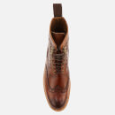 Grenson Men's Fred Hand Painted Leather Commando Sole Lace Up Boots - Tan