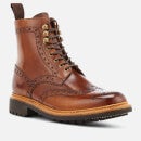 Grenson Men's Fred Hand Painted Leather Commando Sole Lace Up Boots - Tan - UK 7