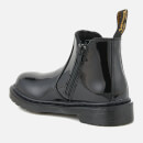 Dr. Martens Kids' Banzai Patent Lamper Leather Chelsea Boots - Black - UK 10 Kids - Black