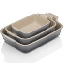 Le Creuset Stoneware Small Heritage Rectangular Roasting Dish - 19cm - Flint