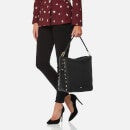 DKNY Women's Chelsea Pebbled Leather Top Zip Hobo Bag - Black