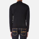 John Smedley Men's Belper Long Sleeve Polo Shirt - Black - XL