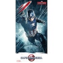 Captain America Civil War Glass Poster - Captain America (60 x 30cm)