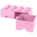 LEGO Storage 8 Knob Brick - 2 Drawers (Light Pink)