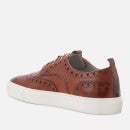 Grenson Men's Sneaker 3 Hand Painted Leather Trainers - Tan