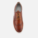 Grenson Men's Sneaker 3 Hand Painted Leather Trainers - Tan