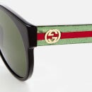 Gucci Women's Club Master Sunglasses - Black/Green - Black
