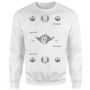 Star Wars Yoda Sabre Knit Unisex Weihnachtspullover – Weiß
