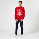 Star Wars Character Christmas Tree Red Christmas Jumper