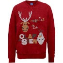 Disney Frozen Christmas Olaf And Sven Red Christmas Jumper