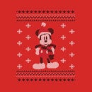 Disney Mickey Mouse Christmas Mickey Scarf Rosso Maglione Natalizio