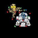 Star Wars Droids Verstrikt in Kerstverlichting Kersttrui - Zwart