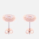Ted Baker Women's Eisley Enamel Mini Button Earrings - Rose Gold/Baby Pink - Rose Gold