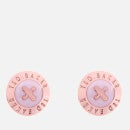 Ted Baker Women's Eisley Enamel Mini Button Earrings - Rose Gold/Baby Pink - Rose Gold