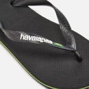 Havaianas Men's Brasil Logo Flip Flops - Black - UK 8