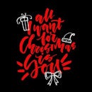 Camiseta Navidad "All I Want For Christmas is You" - Mujer - Negro