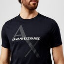 Armani Exchange Men's Large Ax Logo T-Shirt - Navy