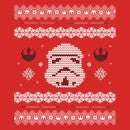 Star Wars Christmas Stormtrooper Face Knit Red T-Shirt