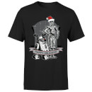 Star Wars Droids Happy Holidays Kerst T-Shirt- Zwart