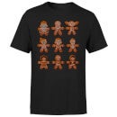 Star Wars Christmas Gingerbread Characters Black T-Shirt
