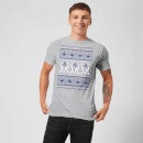 T-Shirt Star Wars Christmas R2D2 Knit Grey