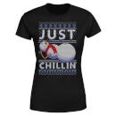 Just Chillin Dames T-Shirt - Zwart