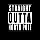 Camiseta Navidad "Straight Outta North Pole" - Mujer - Negro
