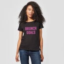 Camiseta para mujer Brunch Goals - Negro