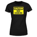 Camiseta "Caution Dad Cooking" - Mujer - Negro