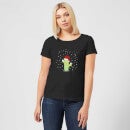 Cactus Santa Hat Women's T-Shirt - Black