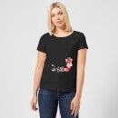 Flower Fox Women's T-Shirt - Black