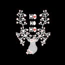 Ho Ho Ho Reindeer Women's T-Shirt - Black