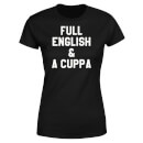 Camiseta "Full English & A Cuppa" - Mujer - Negro