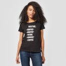 Camiseta "Coffee Routine" - Mujer - Negro