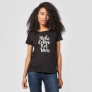 Camiseta "Make Coffee Not War" - Mujer - Negro