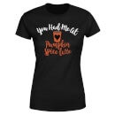 Camiseta "You Had Me At Pumpkin Spice Latte" - Mujer - Negro