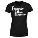 Camiseta "Espresso Then Prosecco" - Mujer - Negro