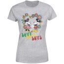 Disney Mickey Mouse Love Dames T-shirt - Grijs