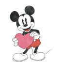 Camiseta Disney Mickey Mouse Regalo Corazón - Mujer - Blanco