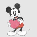 Disney Mickey Mouse met Hart Dames T-shirt - Grijs