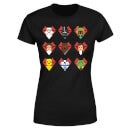 T-Shirt Femme Cœurs Pixels (Star Wars) - Noir