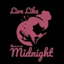 Camiseta Disney Cenicienta Live Like There Is No Midnight - Mujer - Negro